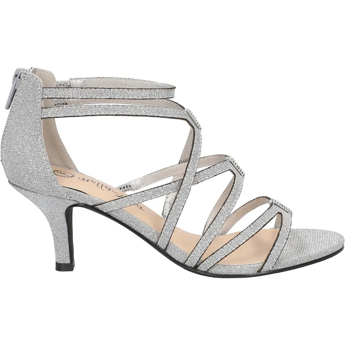 512537 Womens Glitter Strappy Pumps