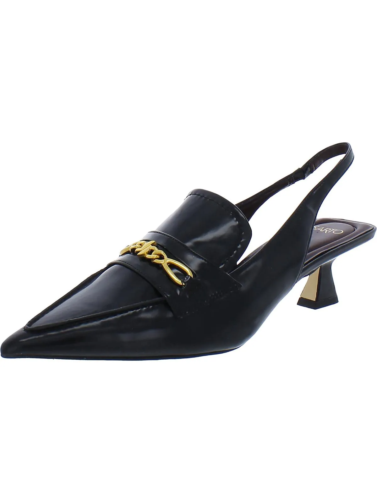 A Diva Fashion Womens Faux Leather Embellished Pumps
