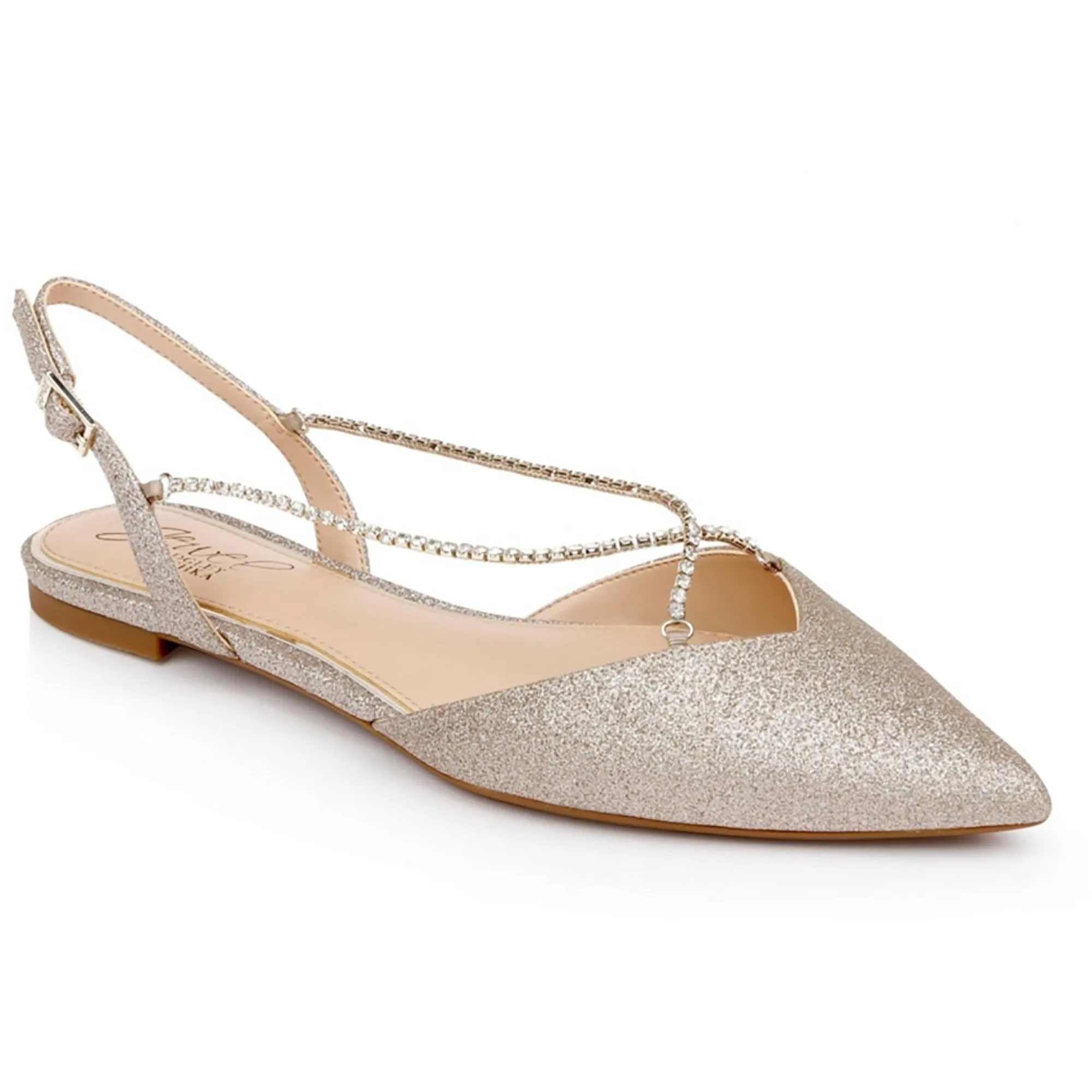 Alanna Womens Satin Slip-On Ballet Flats
