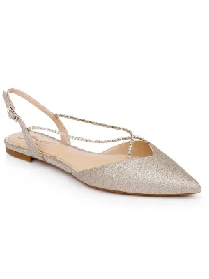 Alanna Womens Satin Slip-On Ballet Flats