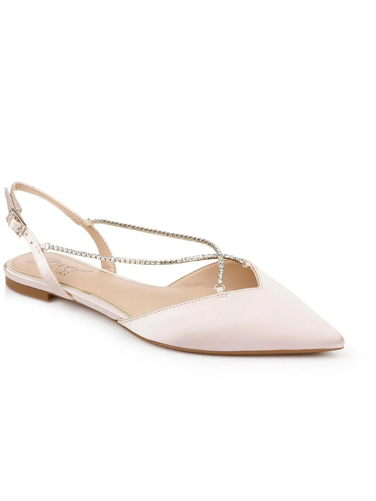 Alanna Womens Satin Slip-On Ballet Flats
