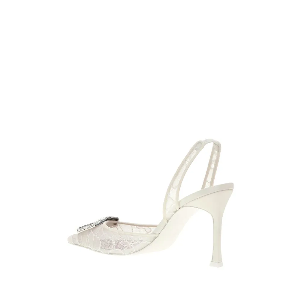 Amina Muaddi Camelia slingback lace Women's Pumps