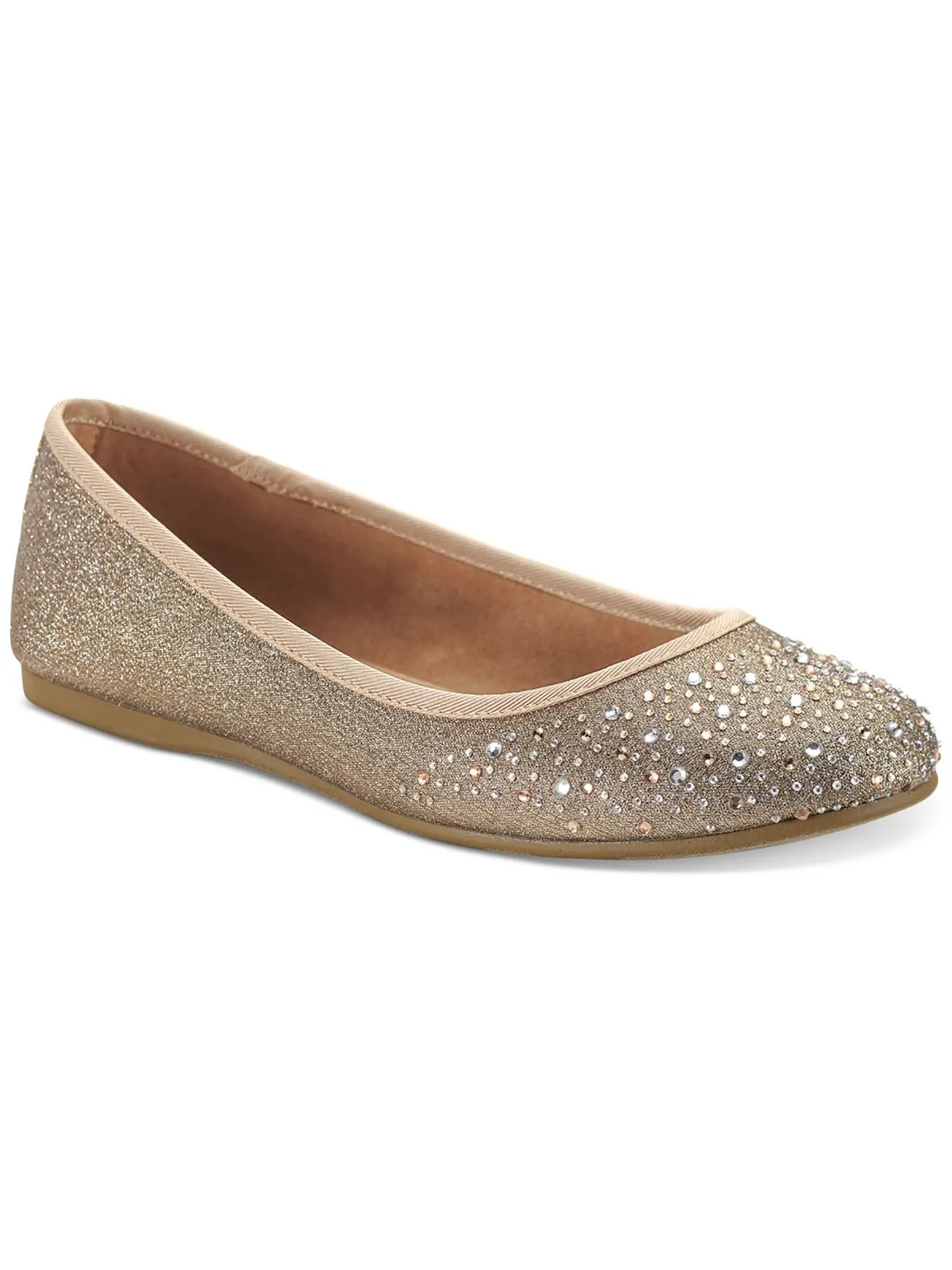 Angelyn Womens Glitter Slip-On Ballet Flats