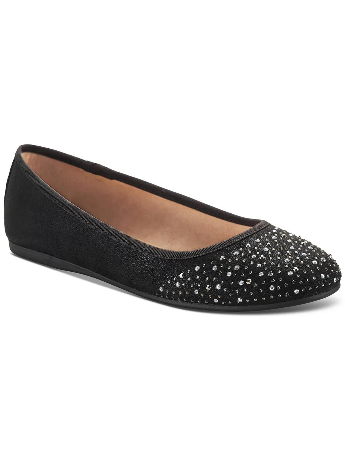 Angelyn Womens Glitter Slip-On Ballet Flats