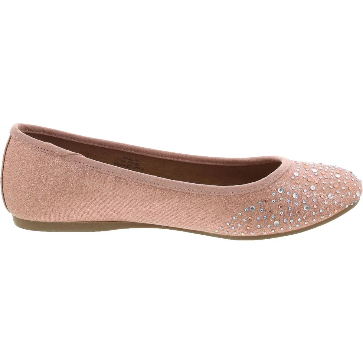 Angelynn Womens Metallic Embellished Ballet Flats