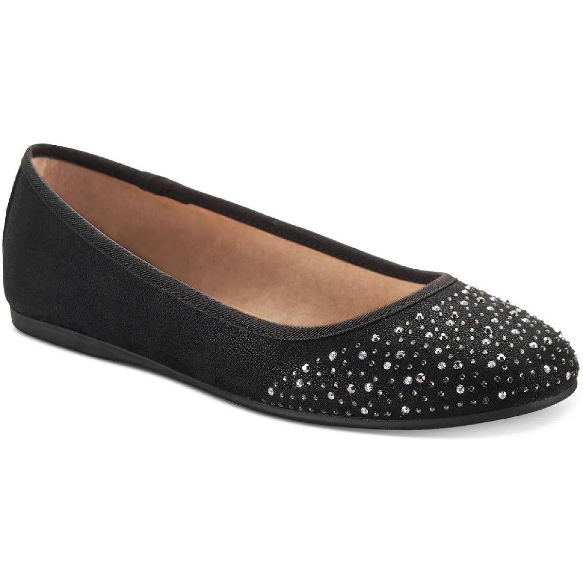 Angelynn Womens Metallic Embellished Ballet Flats