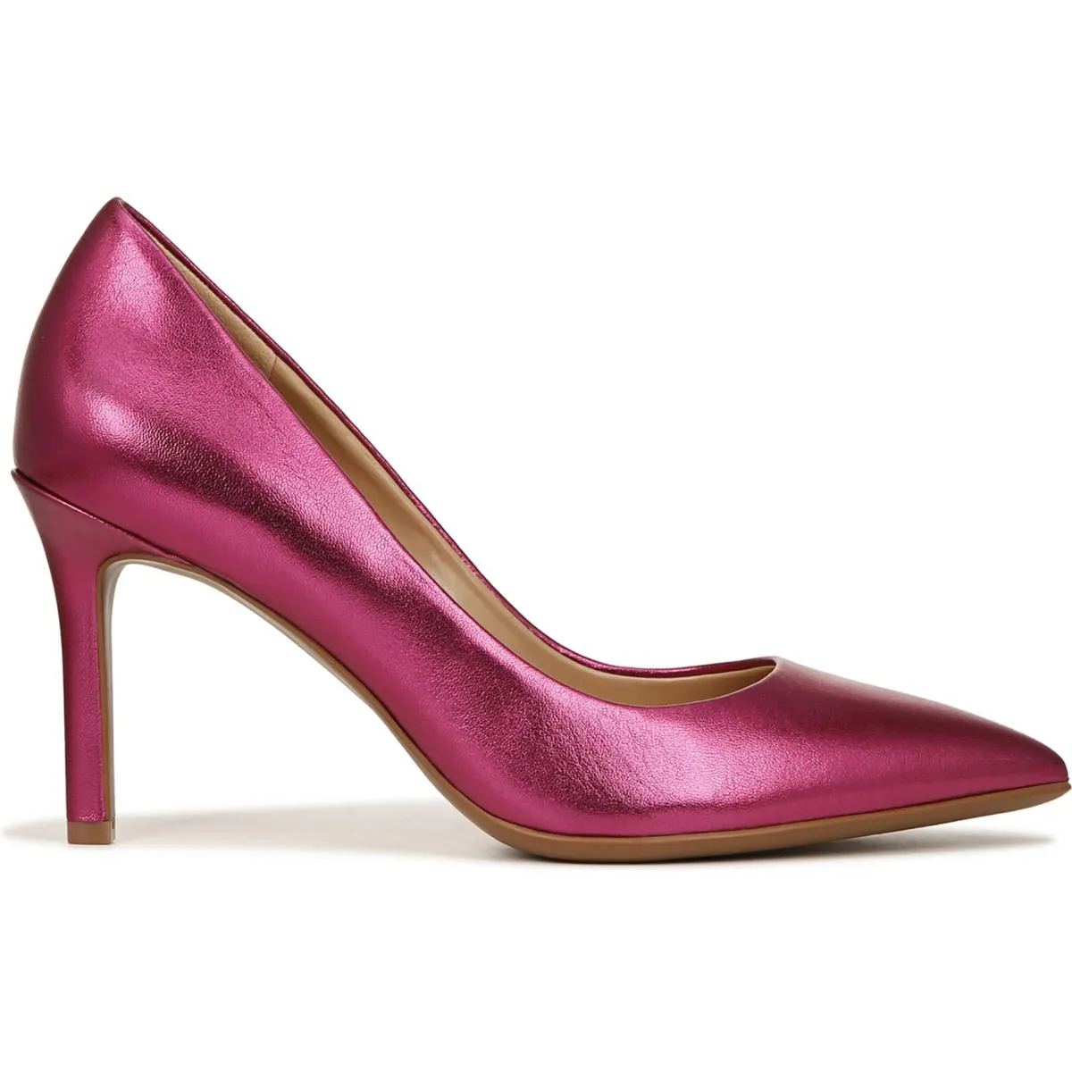 Anna Womens Metallic Pointed Toe Pumps