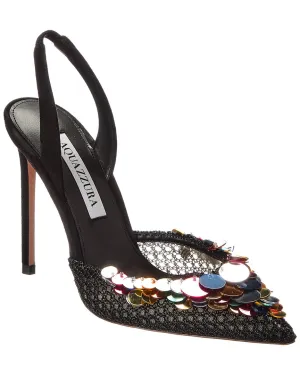 Aquazzura Can Can 105 Suede Slingback Pump