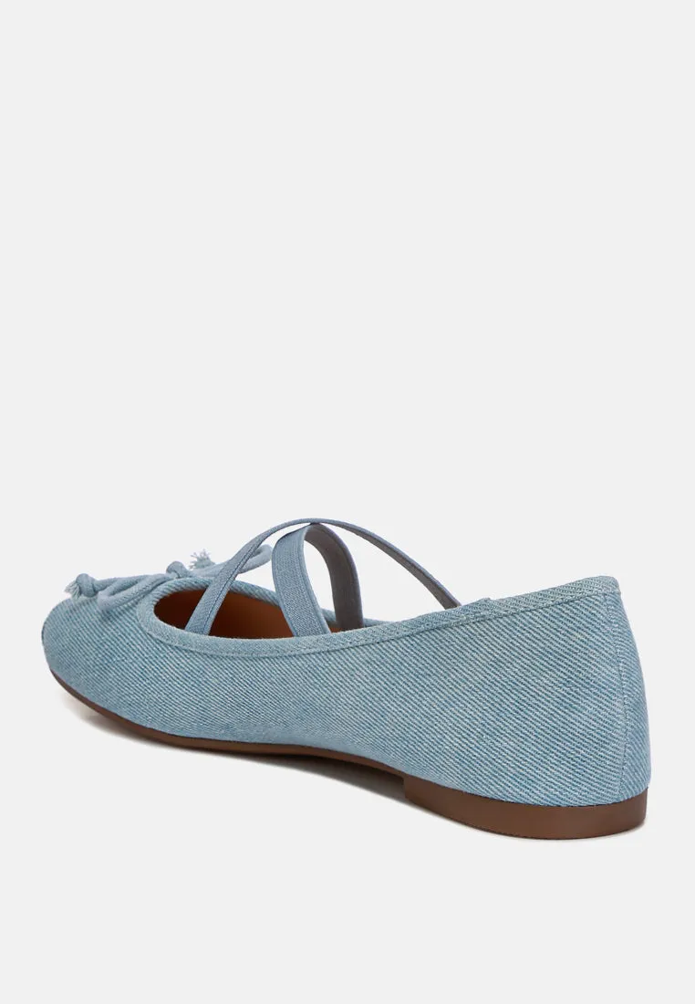 arimer criss cross strap ballet flats