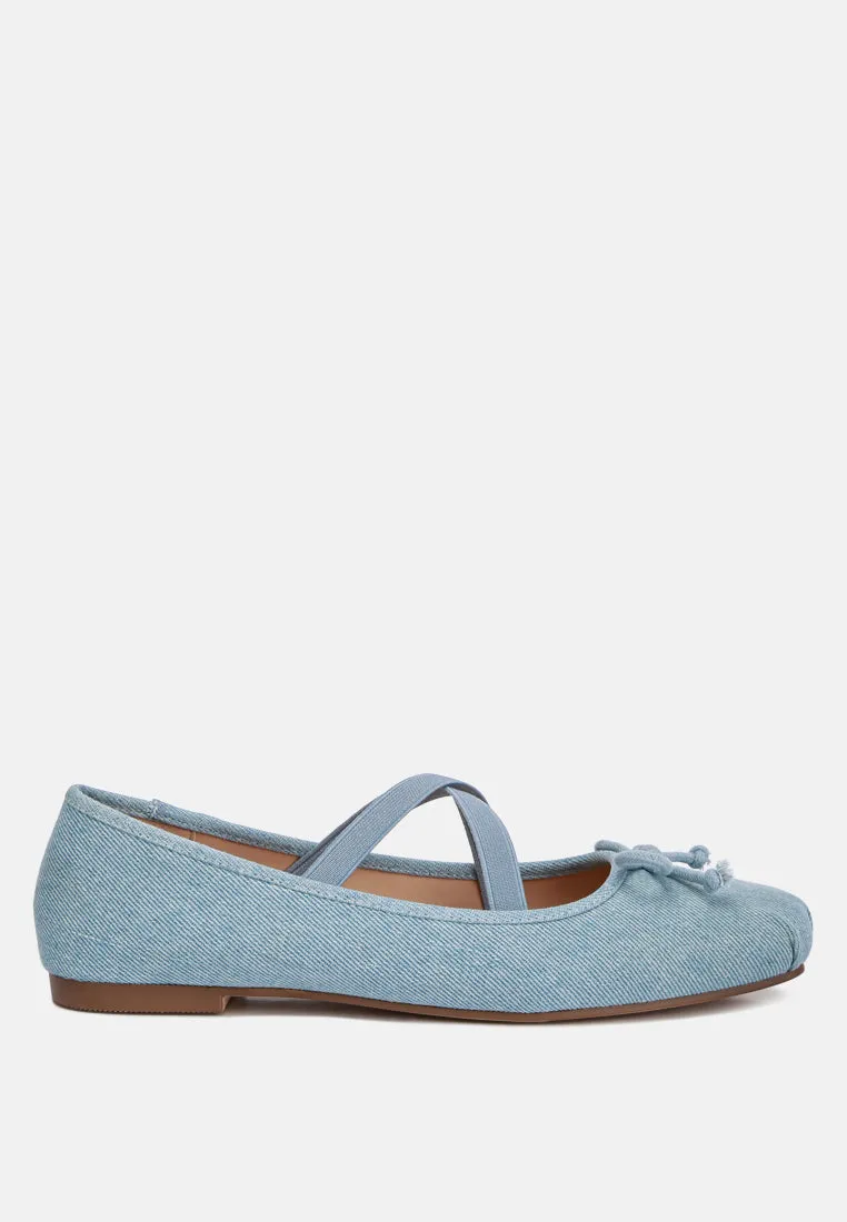 arimer criss cross strap ballet flats