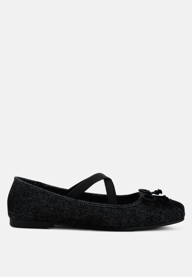 arimer criss cross strap ballet flats