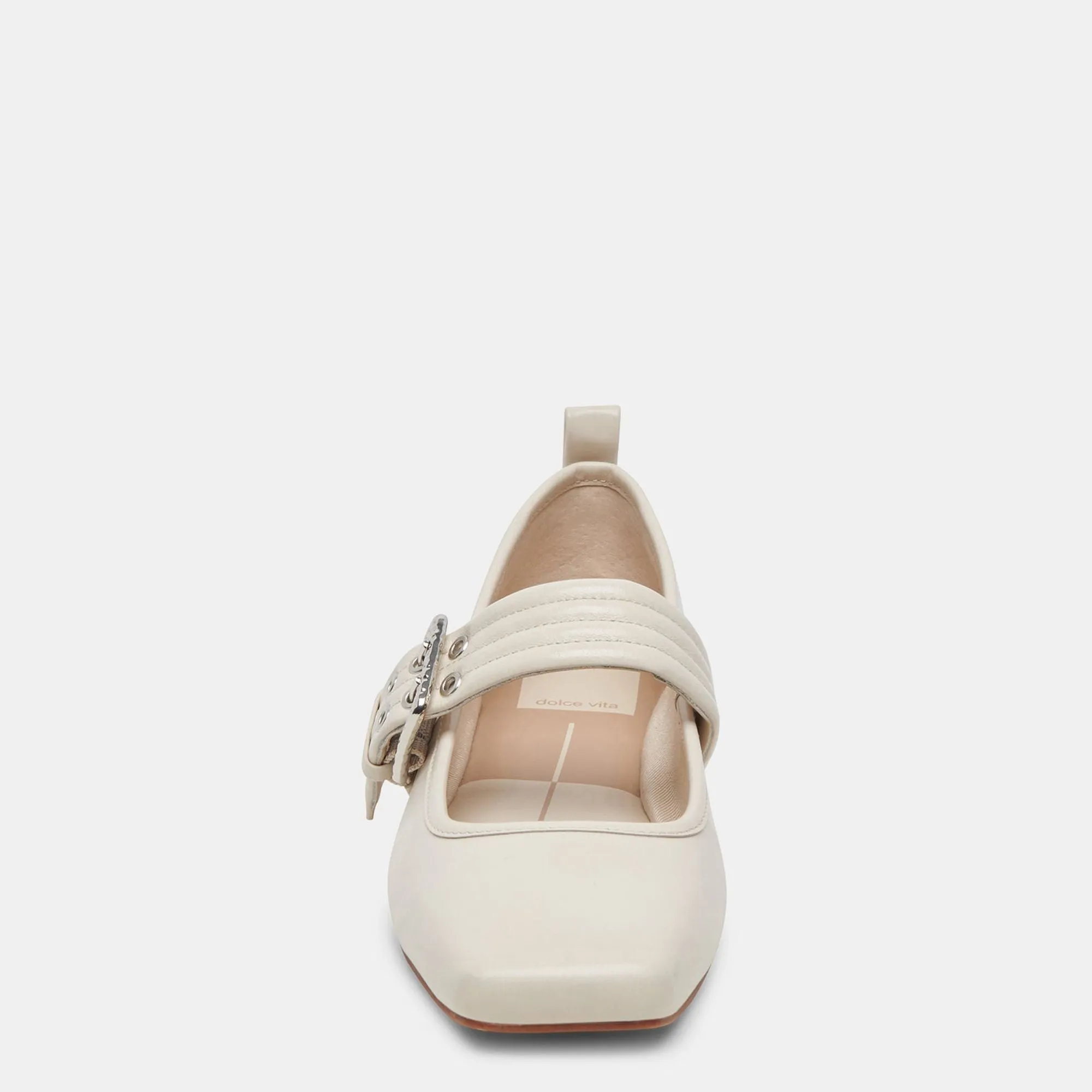 Arora Ballet Flats Ivory Crinkle Patent