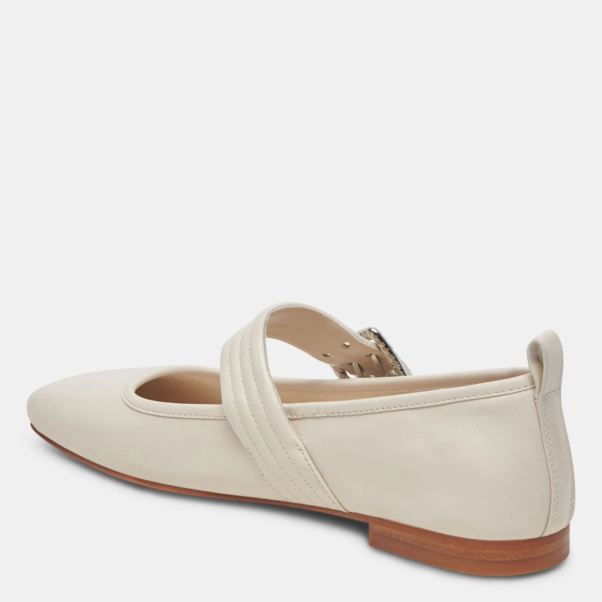 Arora Ballet Flats Ivory Crinkle Patent