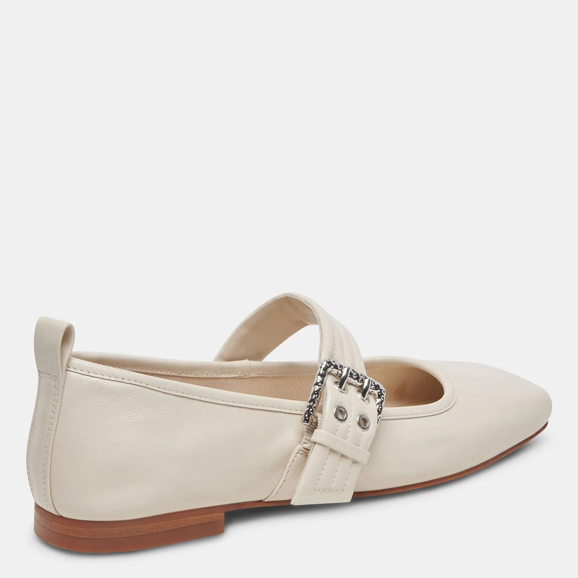 Arora Ballet Flats Ivory Crinkle Patent