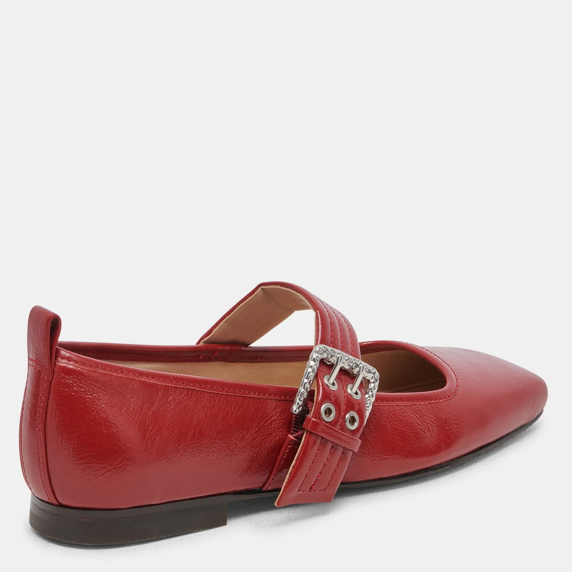 Arora Ballet Flats Red Crinkle Patent