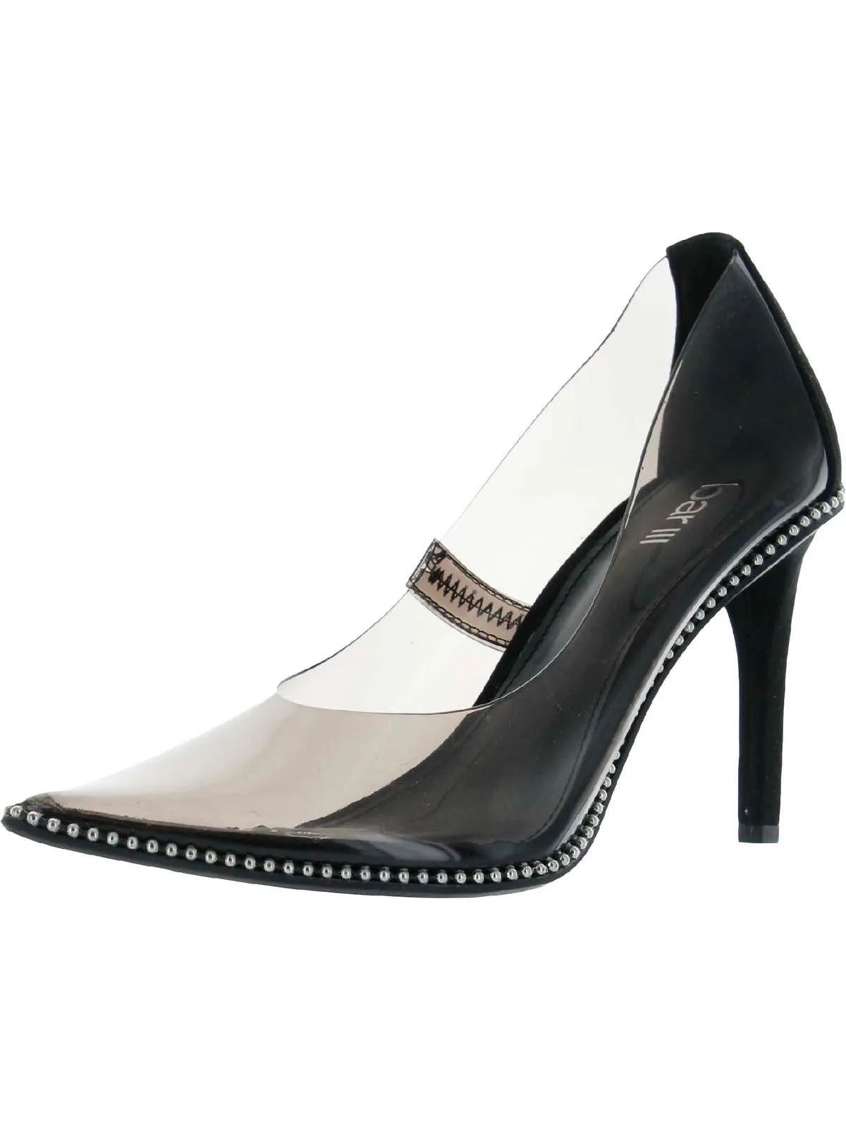 Binsa 3P Womens Clear Studded Pumps