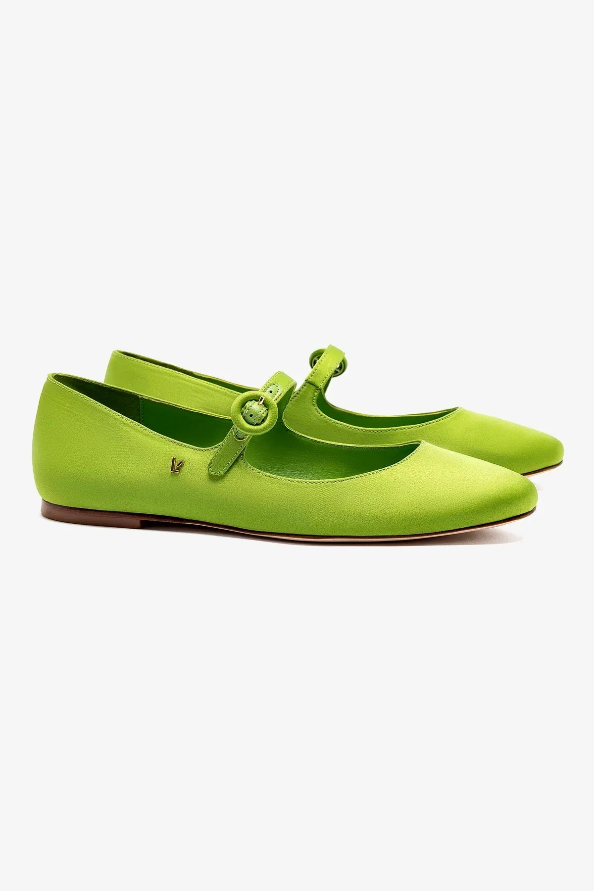 Blair Ballet Flat In Kiwi Satin
