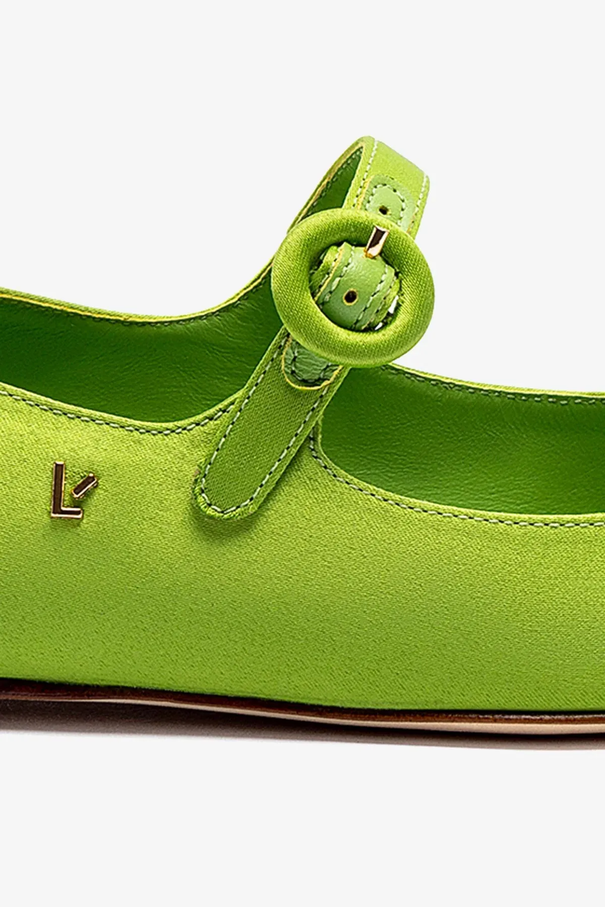 Blair Ballet Flat In Kiwi Satin