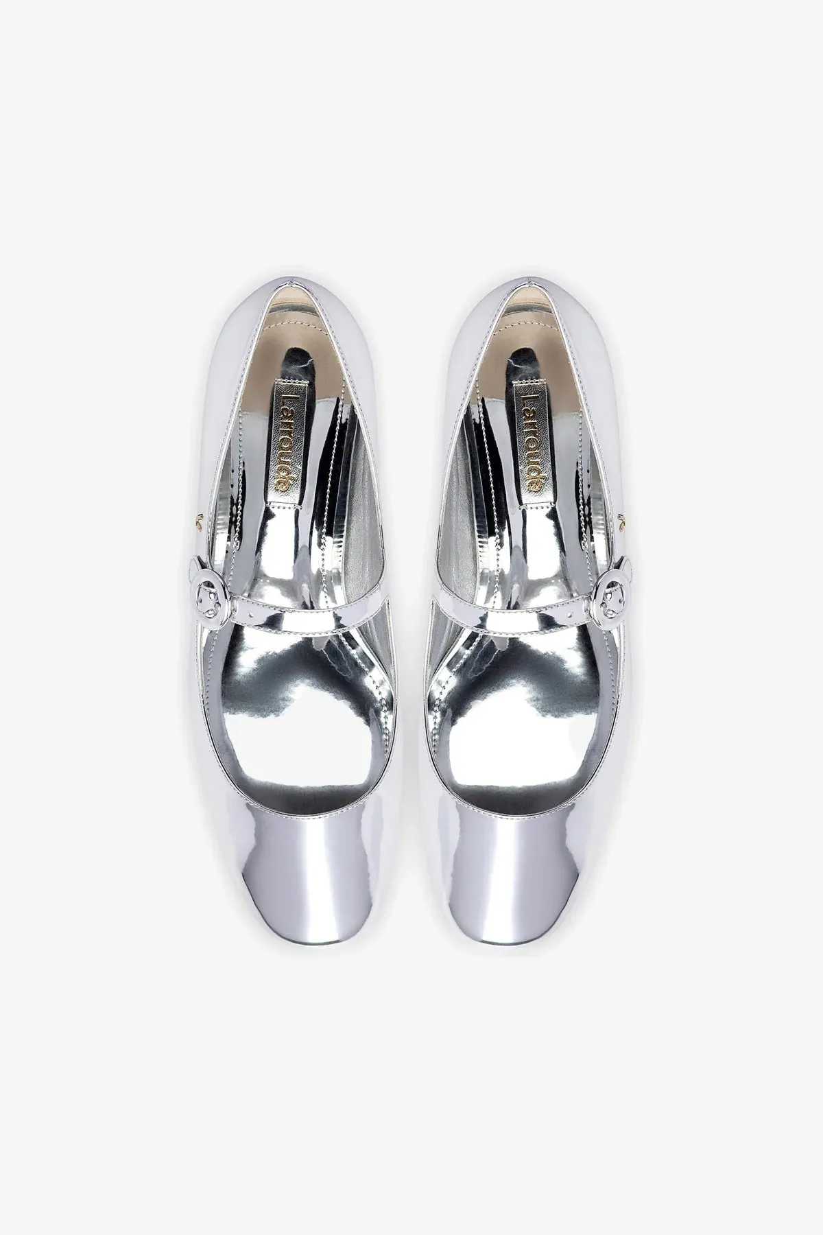 Blair Ballet Flat In Silver Specchio