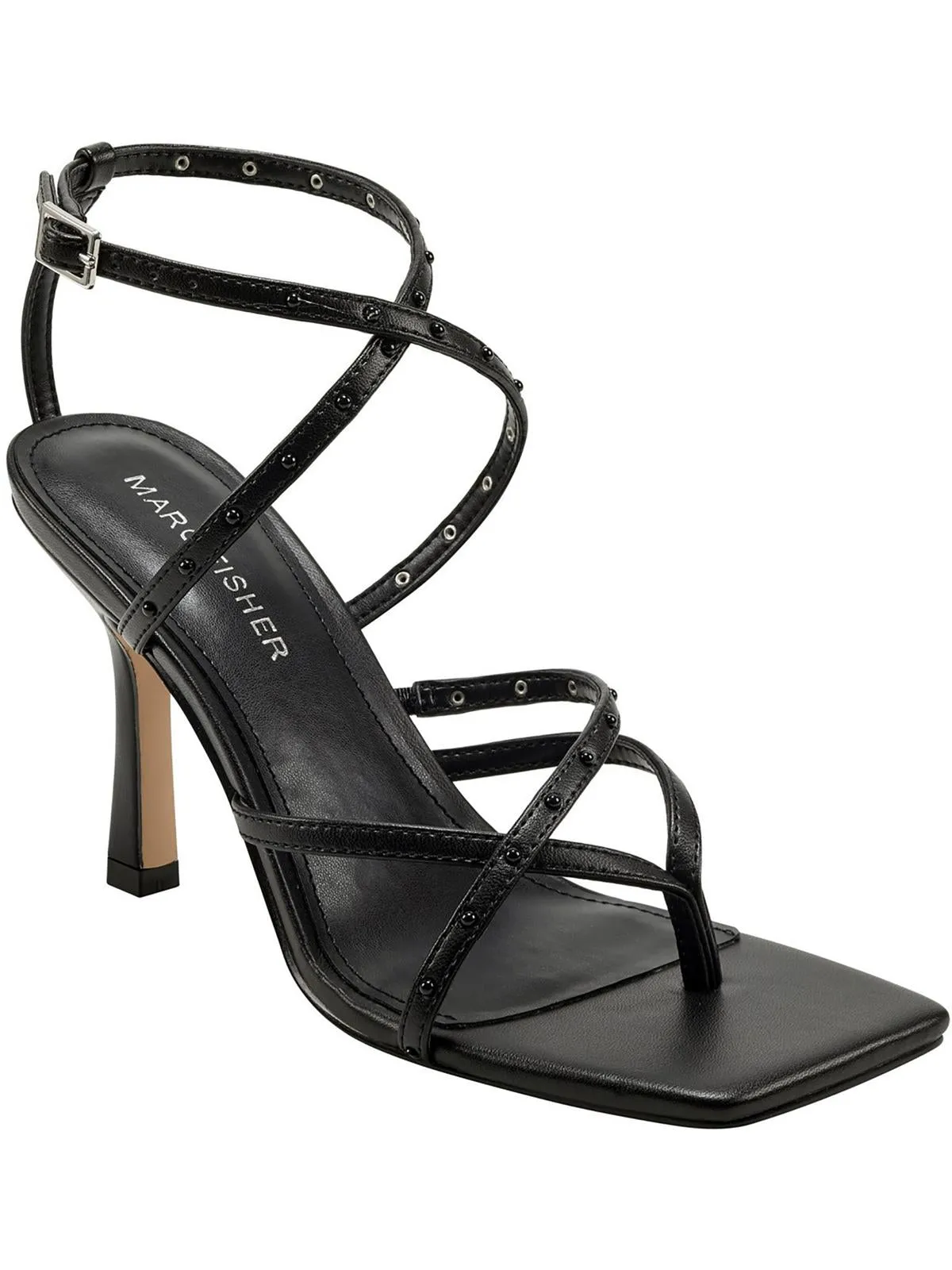 BOSSI Womens Open Toe Strappy Pumps
