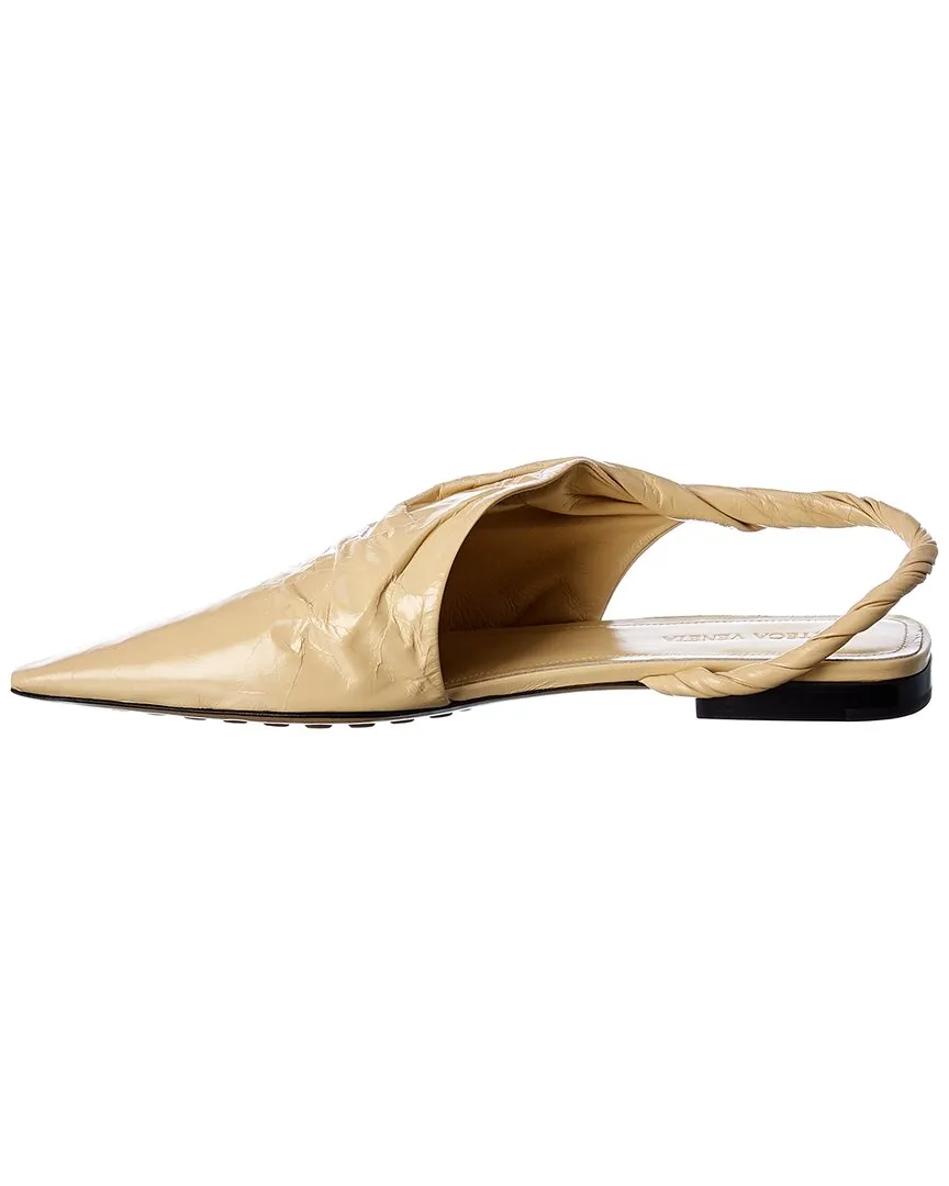 Bottega Veneta Leather Slingback Flat