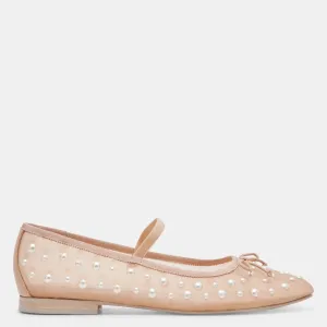 Cadel Pearl Ballet Flats Blush Mesh