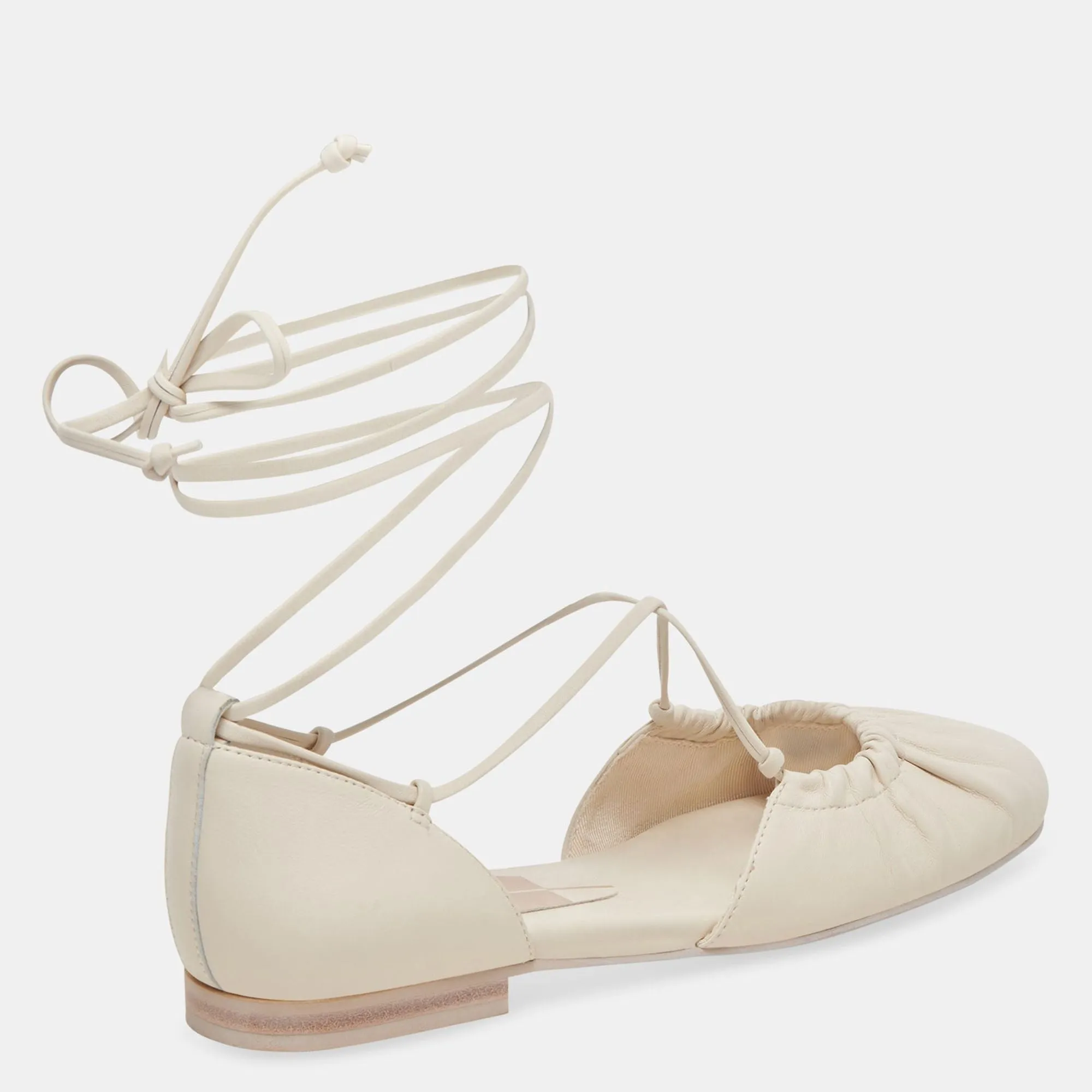 Cancun Ballet Flats Ivory Leather