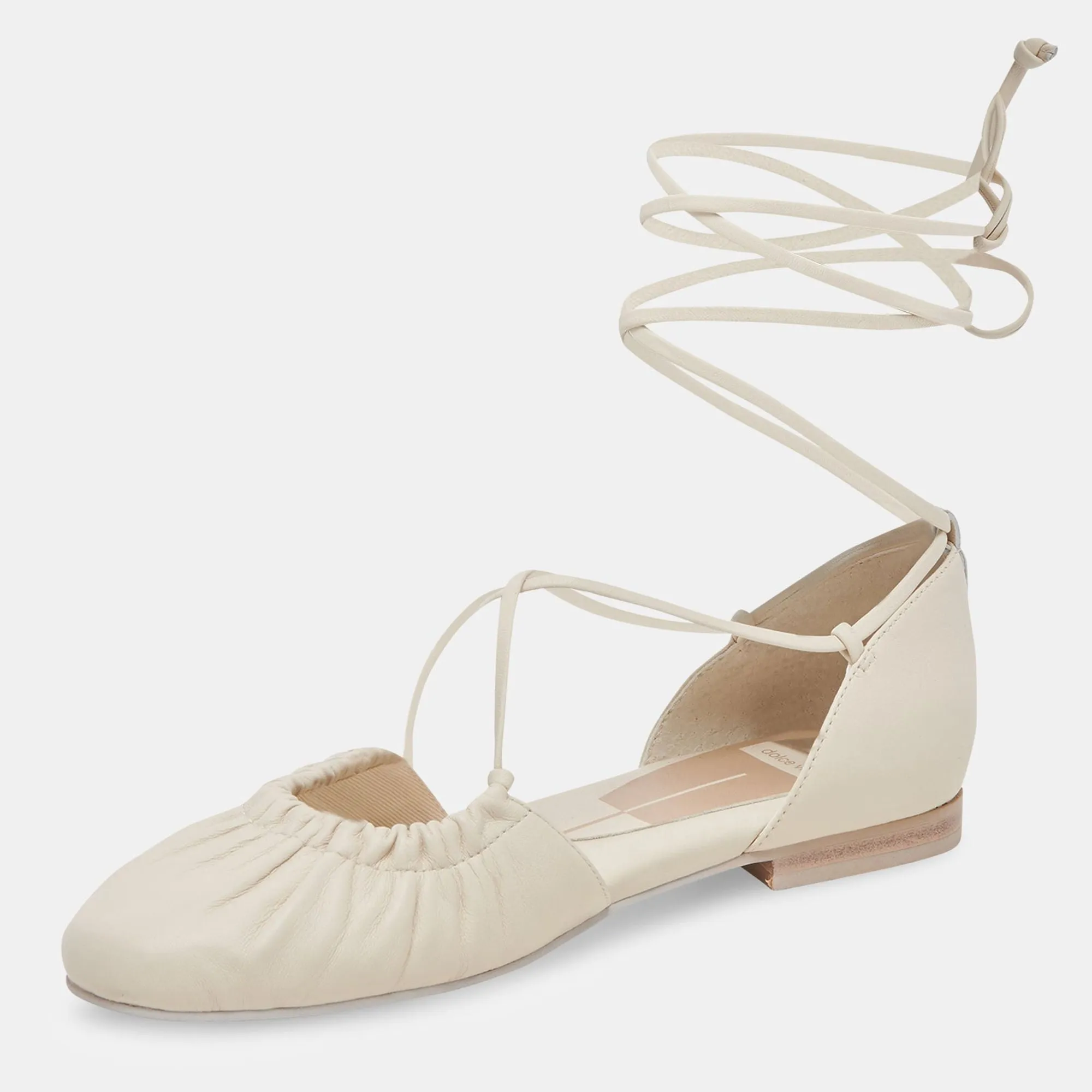 Cancun Ballet Flats Ivory Leather