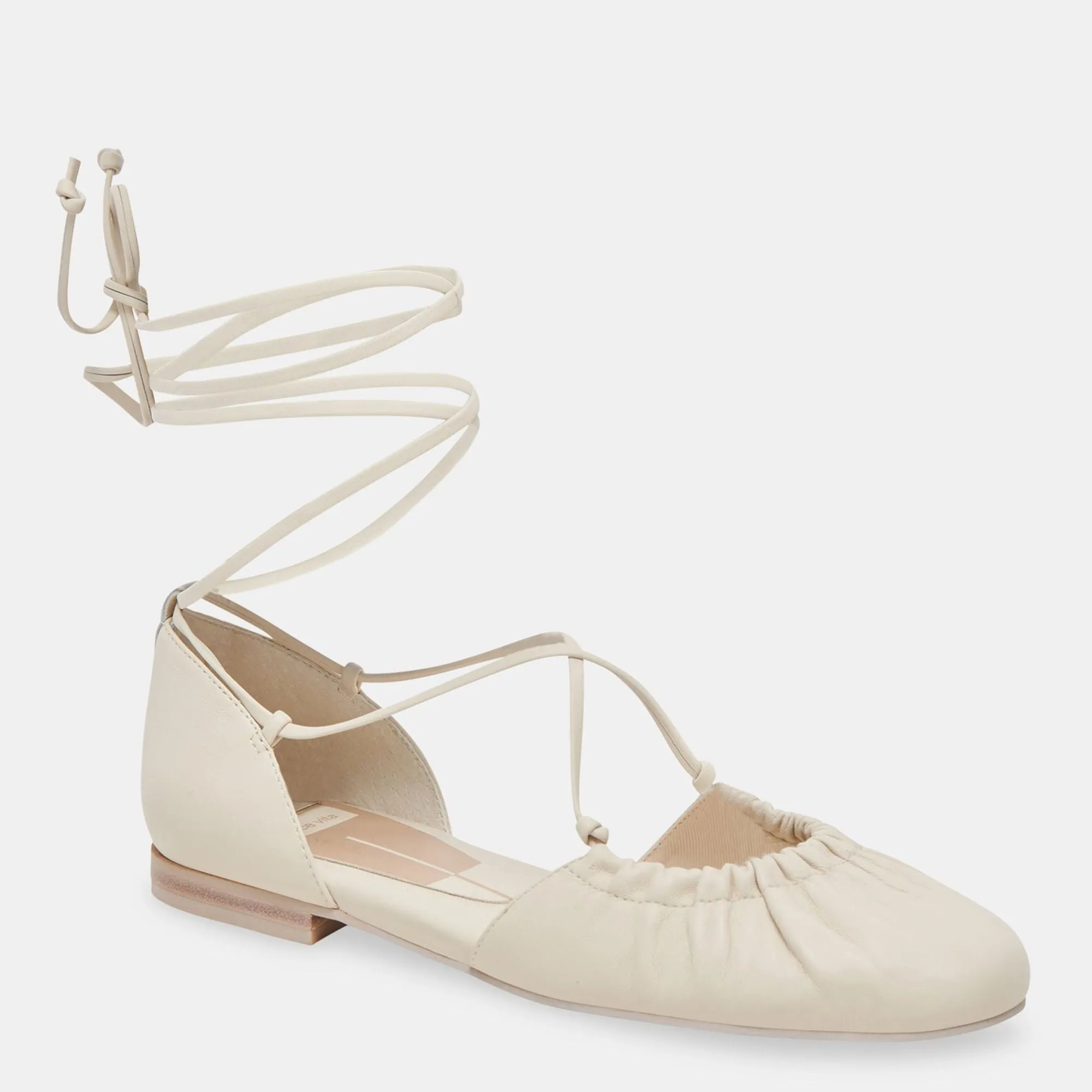 Cancun Ballet Flats Ivory Leather