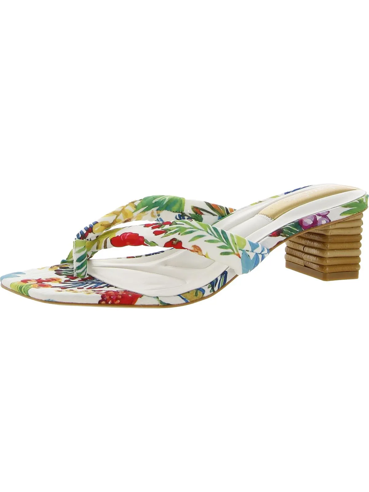 Carmella Womens Padded Insole Square Toe Heels