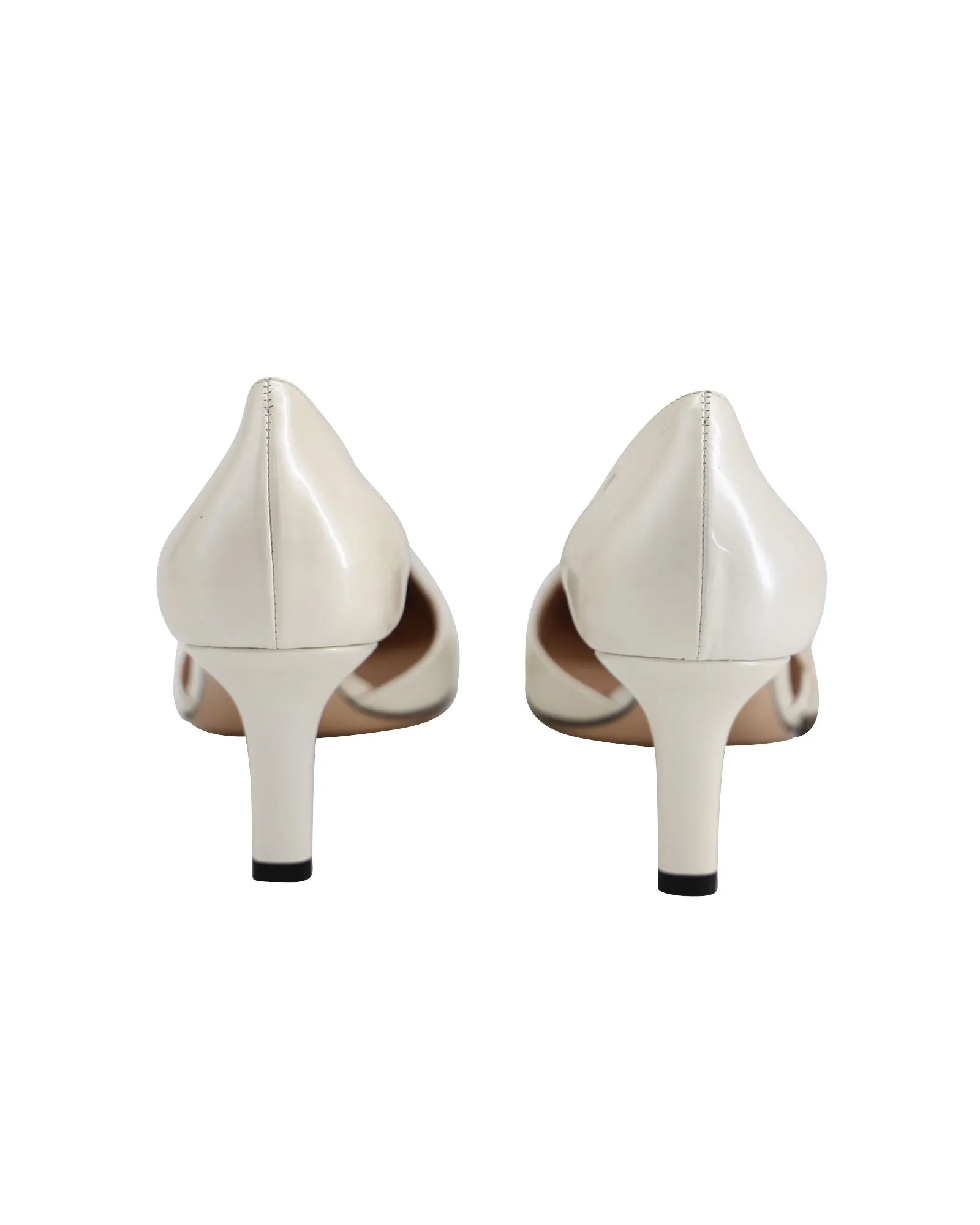 Casadei Shinelux Pumps in Pearl White Leather