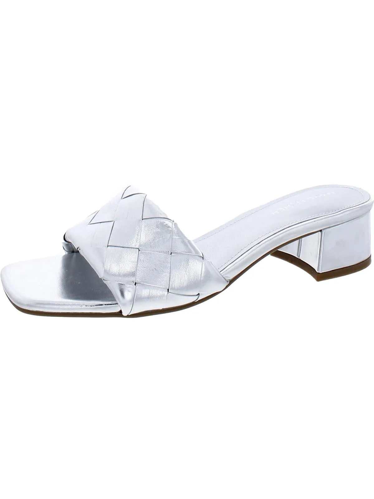 Casper Womens Faux Leather Slip-On Block Heels