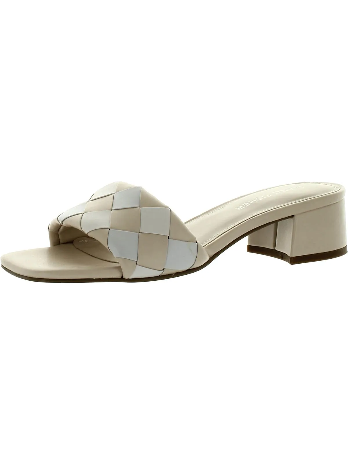 Casper Womens Faux Leather Slip-On Block Heels