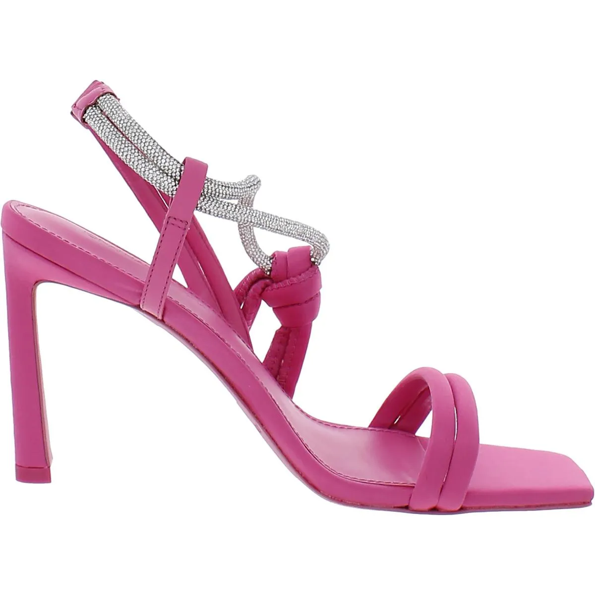 Cassie Womens Satin Rhinestone Heels