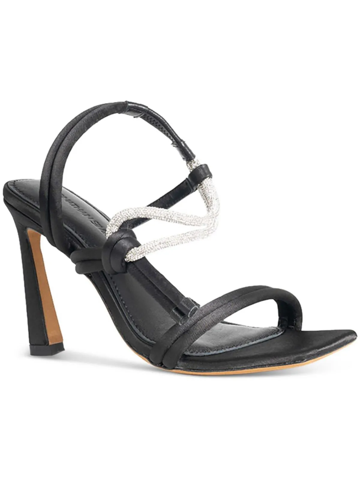 Cassie Womens Satin Rhinestone Heels