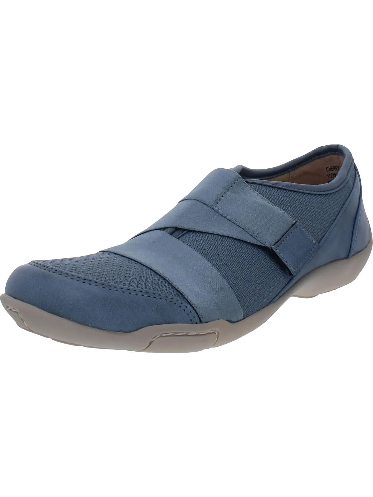 Cherry Womens Metallic Flat Slip-On Sneakers