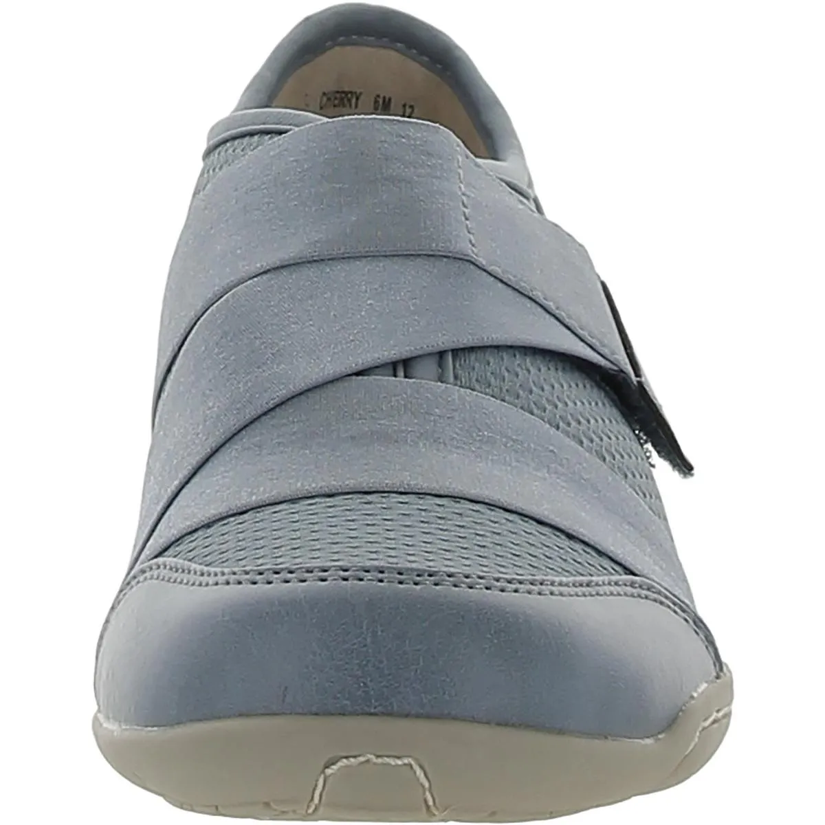 Cherry Womens Metallic Flat Slip-On Sneakers