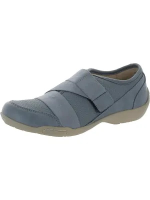 Cherry Womens Metallic Flat Slip-On Sneakers