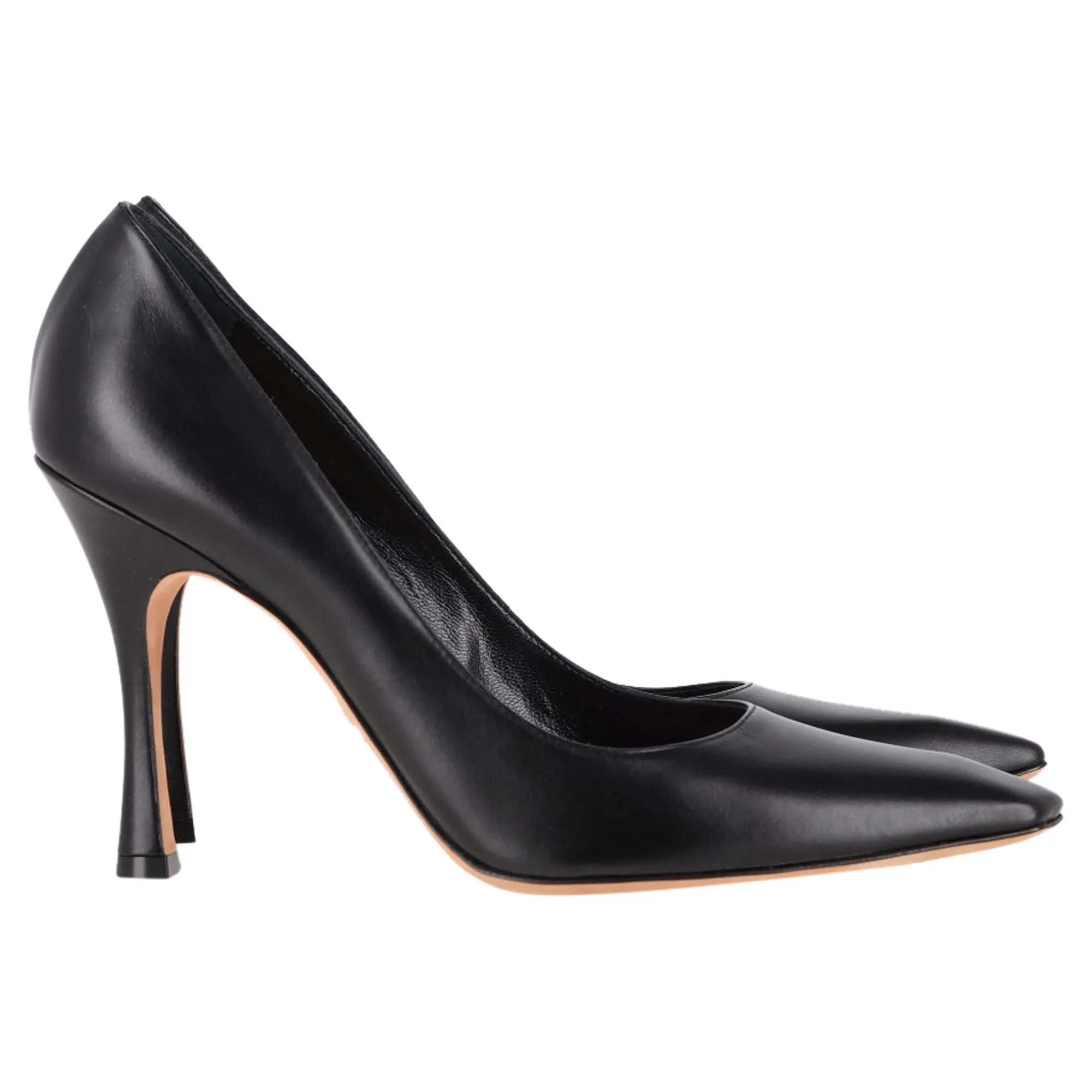 Christian Dior Square-Toe Pumps in Black Leather