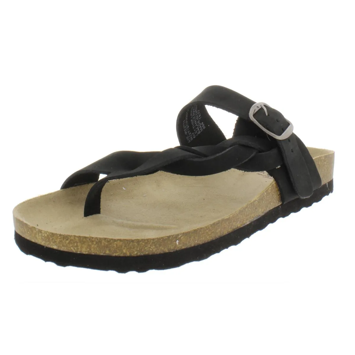 Crawford Womens Leather Flat Thong Sandals