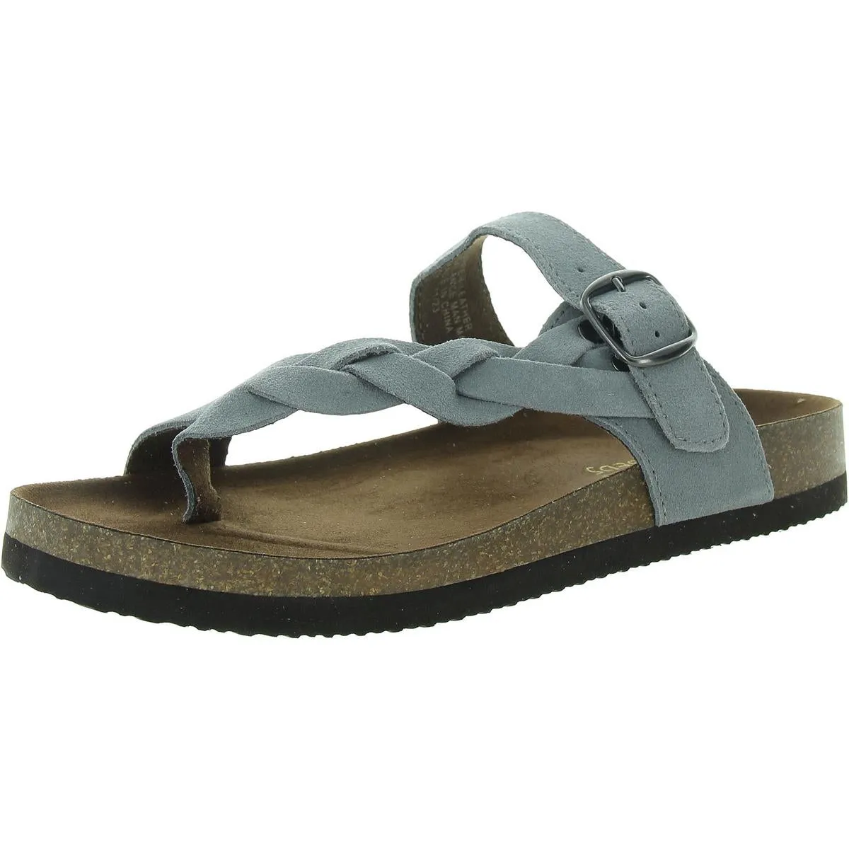 Crawford Womens Leather Flat Thong Sandals