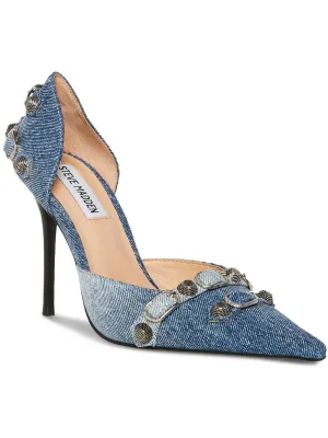 Dali Womens Denim Stiletto Pumps