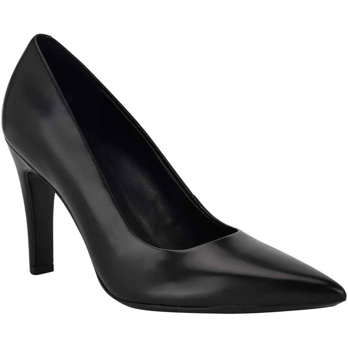 Dessia Womens Solid Faux Leather Pumps