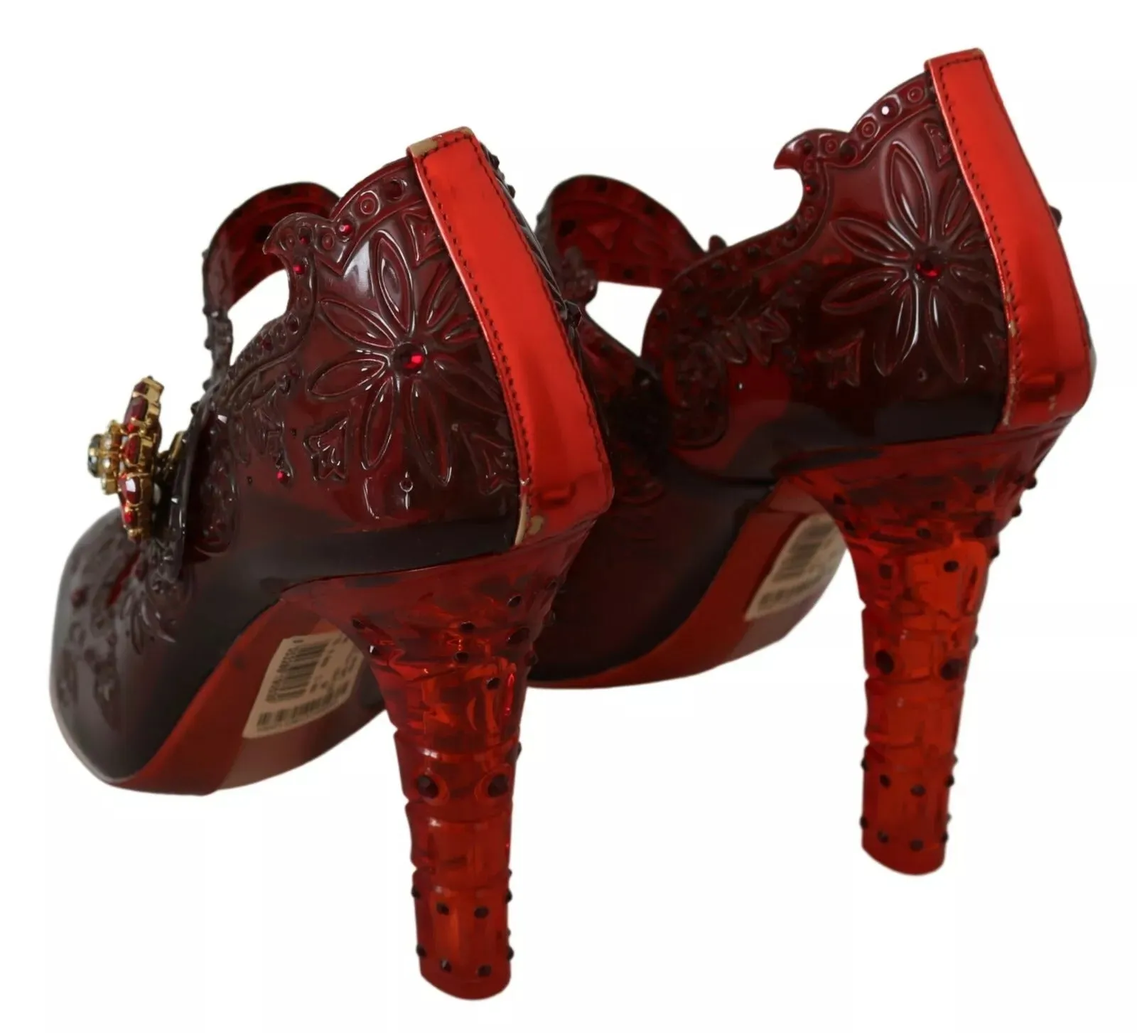 Dolce & Gabbana Floral Crystal Heels CINDERELLA Women's Shoes (Pre-Owned)