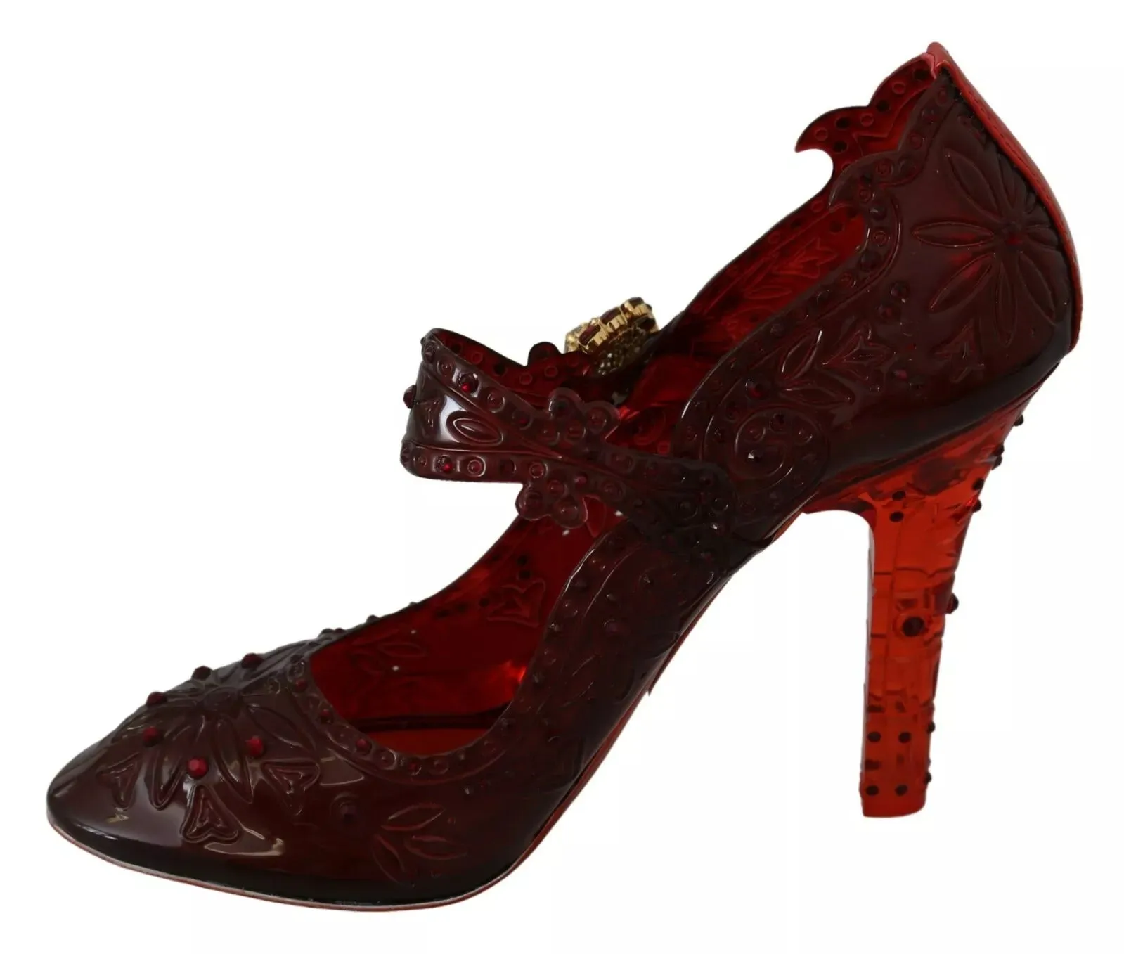 Dolce & Gabbana Floral Crystal Heels CINDERELLA Women's Shoes (Pre-Owned)