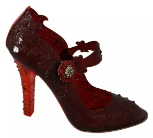Dolce & Gabbana Floral Crystal Heels CINDERELLA Women's Shoes (Pre-Owned)