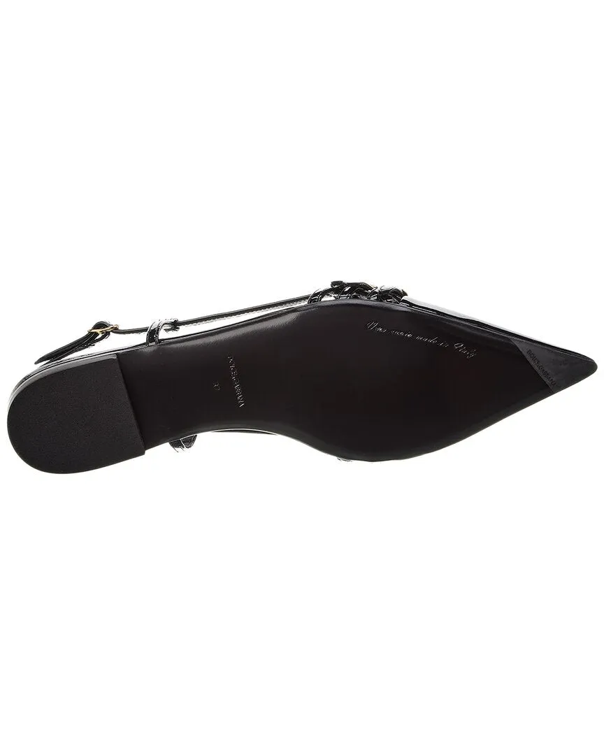 Dolce & Gabbana Leather Slingback Flat