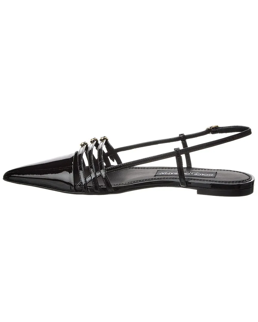 Dolce & Gabbana Leather Slingback Flat