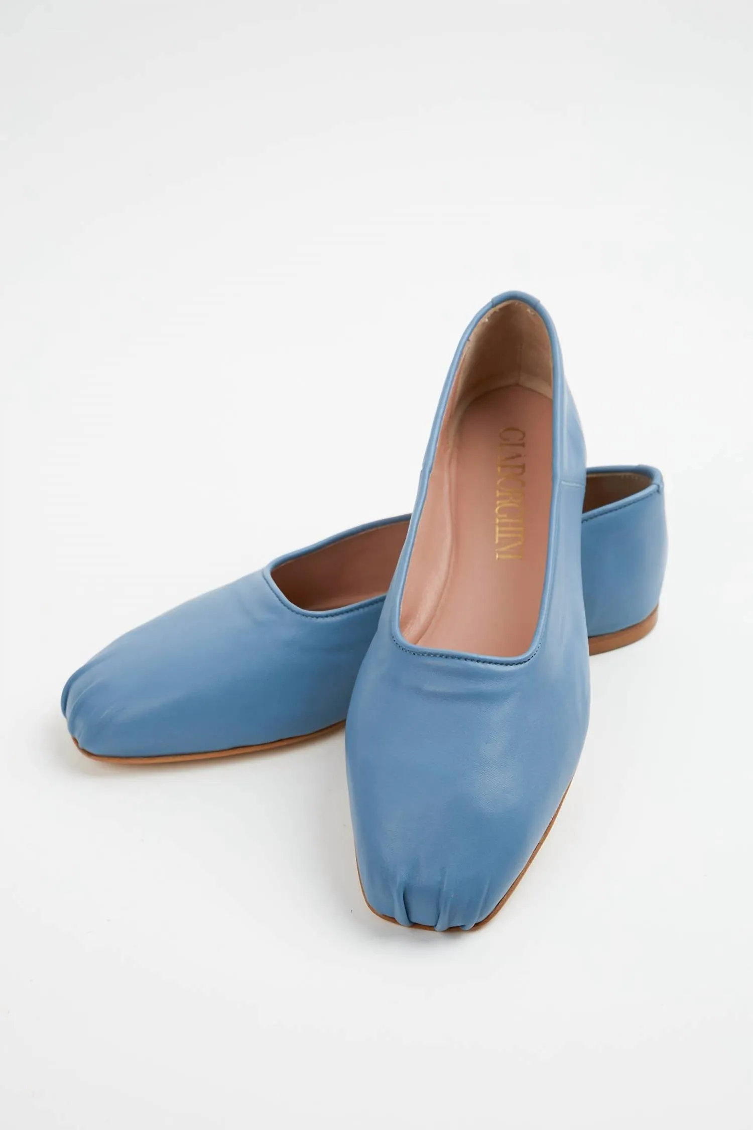 Etesia Leather Ballet Flat In Heavenly