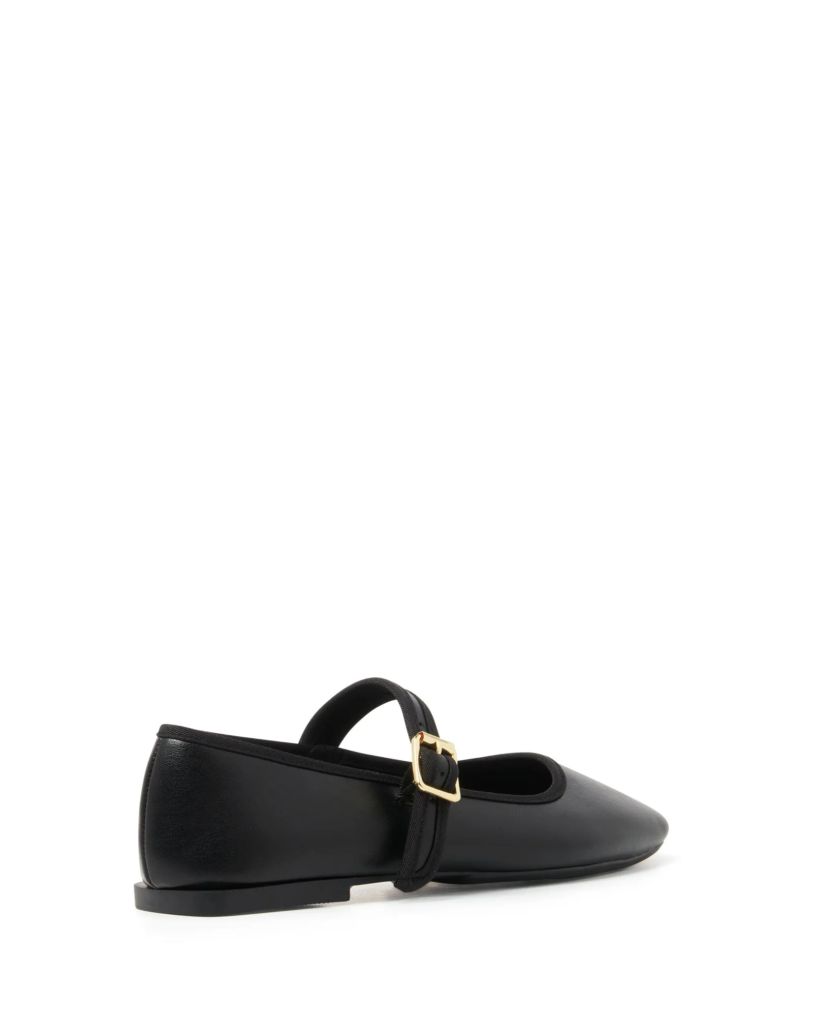 Faze Ballet Flat Black Smooth